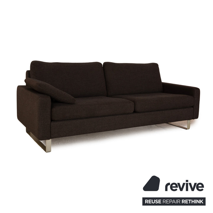 Cor Conseta Stoff Zweisitzer Grau Sofa Couch