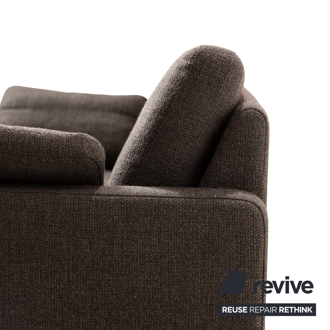Cor Conseta Stoff Zweisitzer Grau Sofa Couch