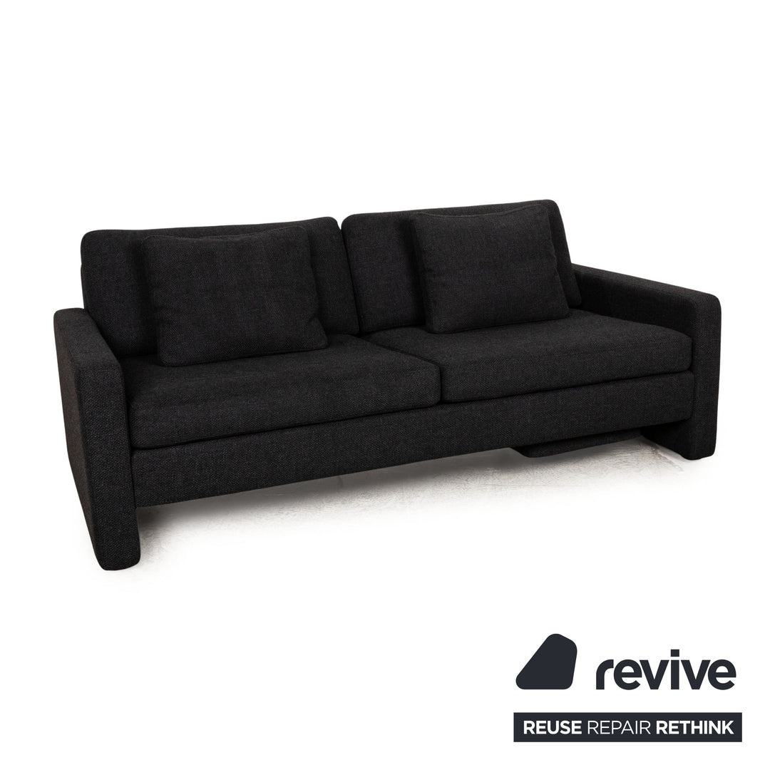 Cor Conseta Stoff Zweisitzer Grau Sofa Couch manuelle Funktion