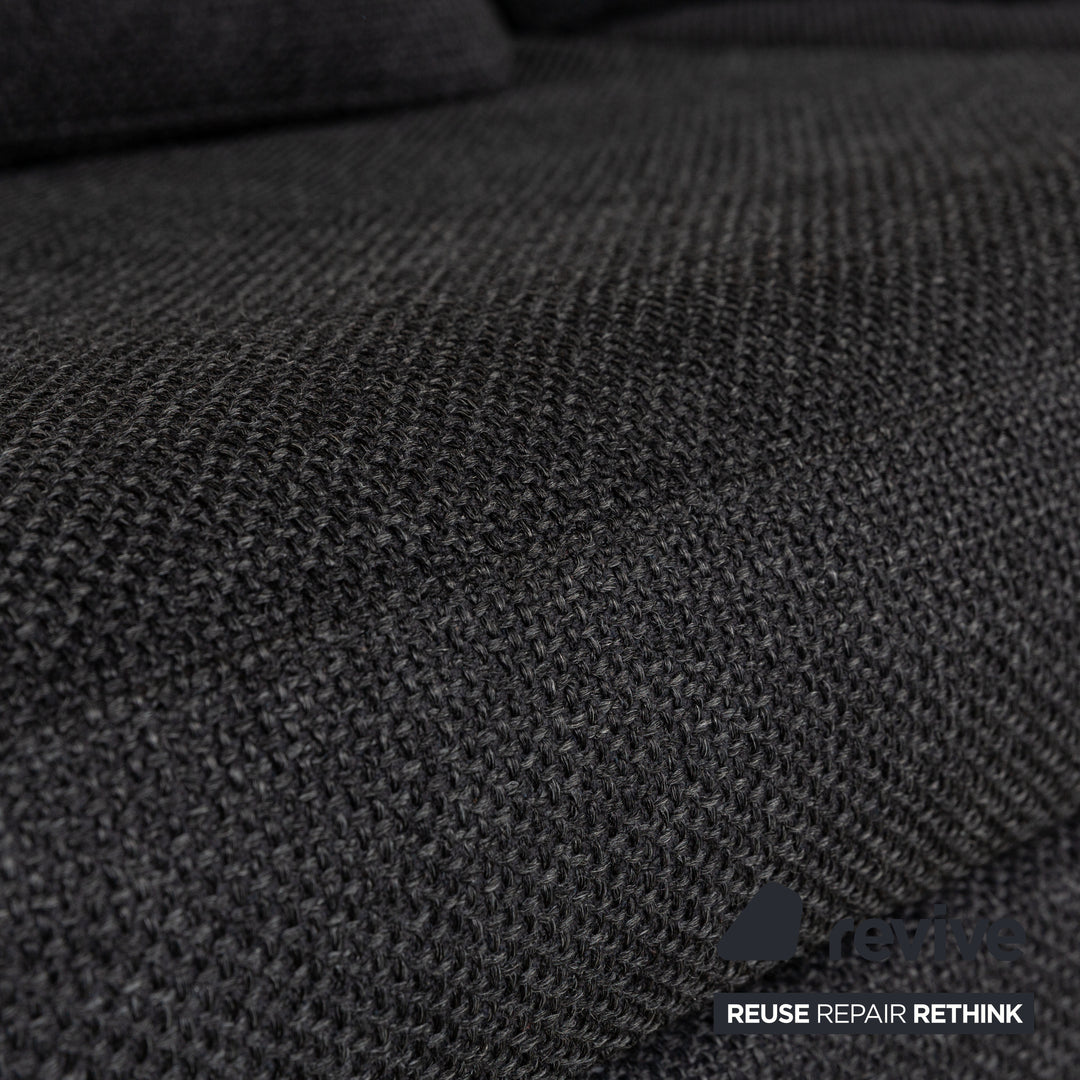 Cor Conseta Stoff Zweisitzer Grau Sofa Couch manuelle Funktion