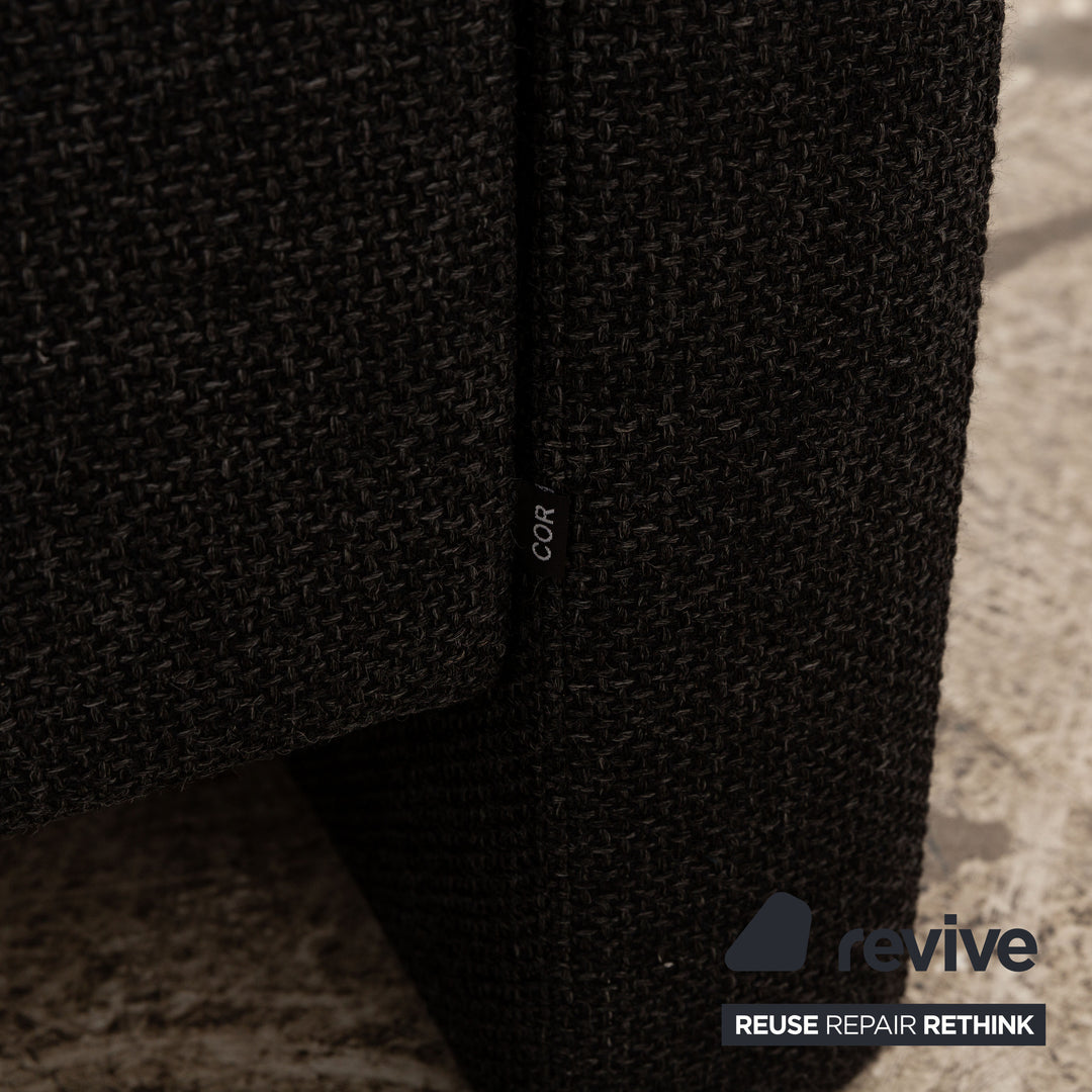Cor Conseta Stoff Zweisitzer Grau Sofa Couch manuelle Funktion