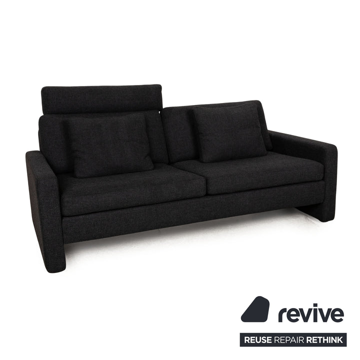 Cor Conseta Stoff Zweisitzer Grau Sofa Couch manuelle Funktion