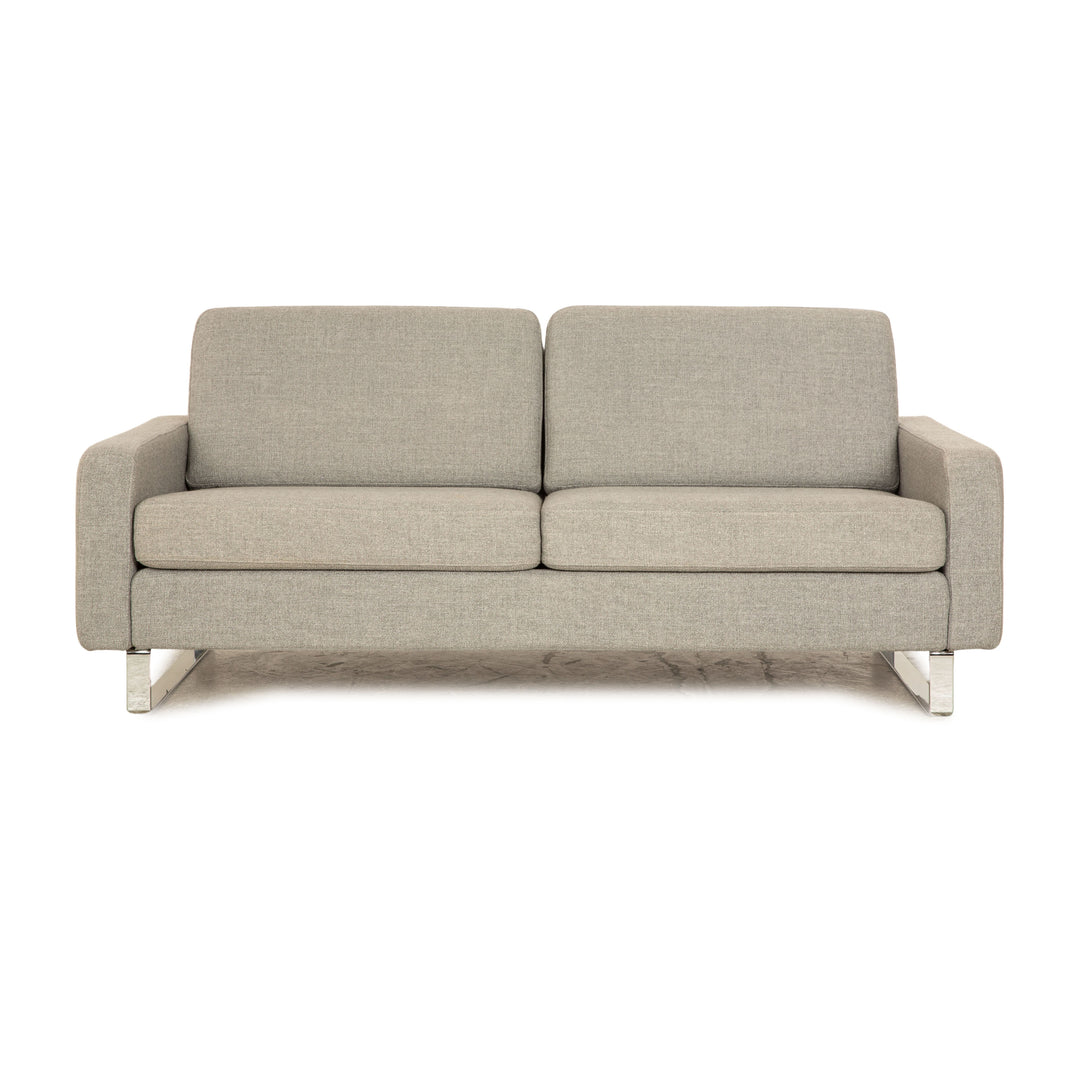Cor Conseta Stoff Zweisitzer Grau Sofa Couch