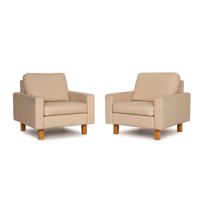 Cor Conseta Leder Sessel Garnitur Beige