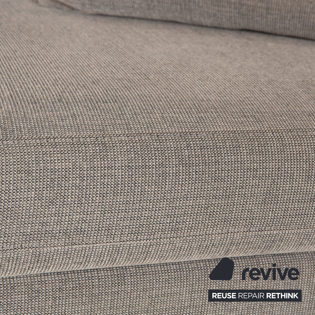 Cor Folio Stoff Dreisitzer Grau Sofa Couch