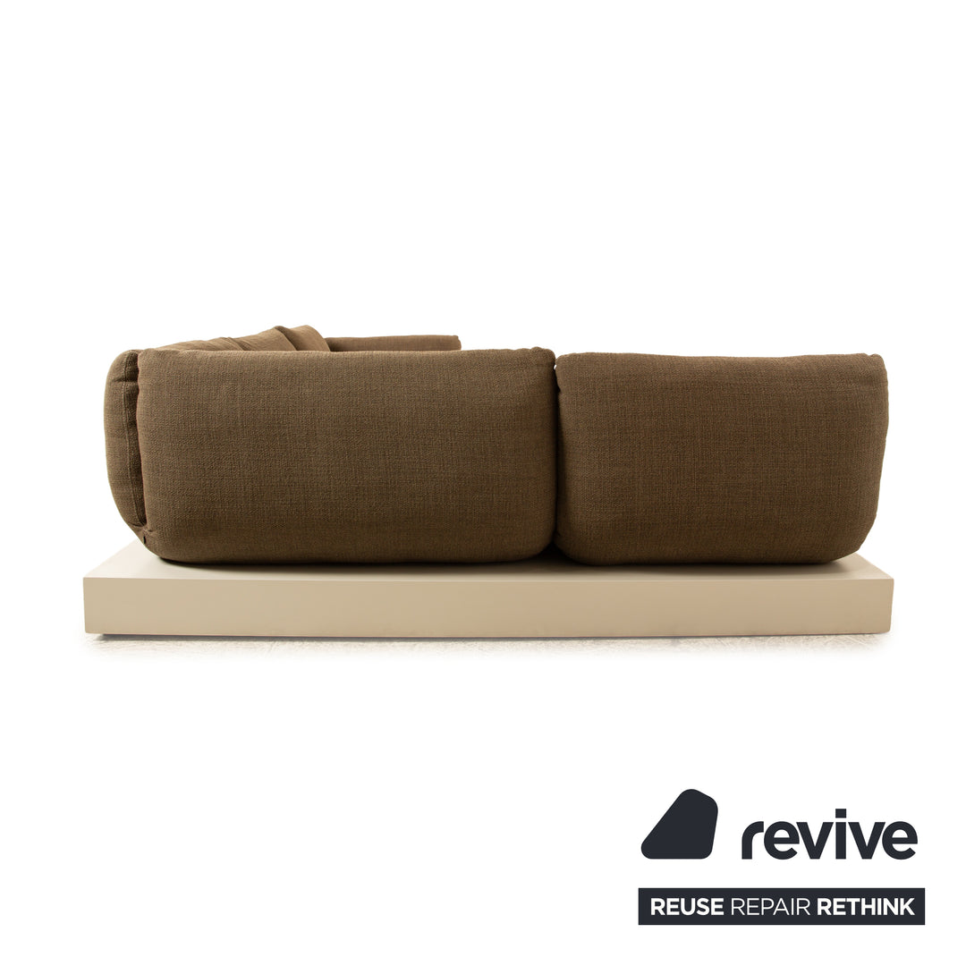 Cor Jalis Stoff Ecksofa Braun Sofa Couch inkl. Couchtisch