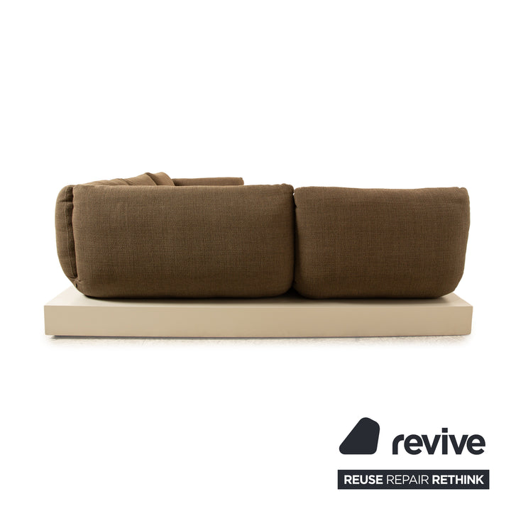 Cor Jalis Stoff Ecksofa Braun Sofa Couch inkl. Couchtisch