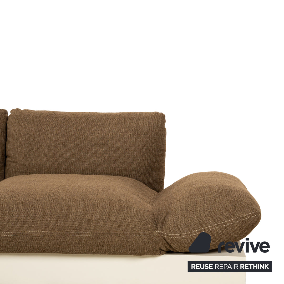 Cor Jalis Stoff Ecksofa Braun Sofa Couch inkl. Couchtisch