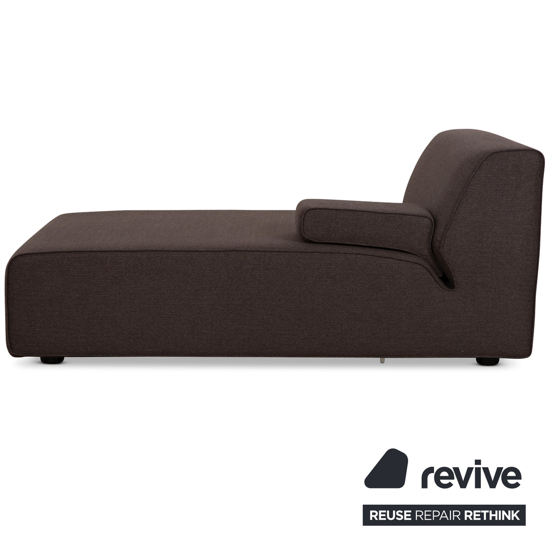 Cor Kelp Stoff Liege Recamiere Grau Braun Neubezug