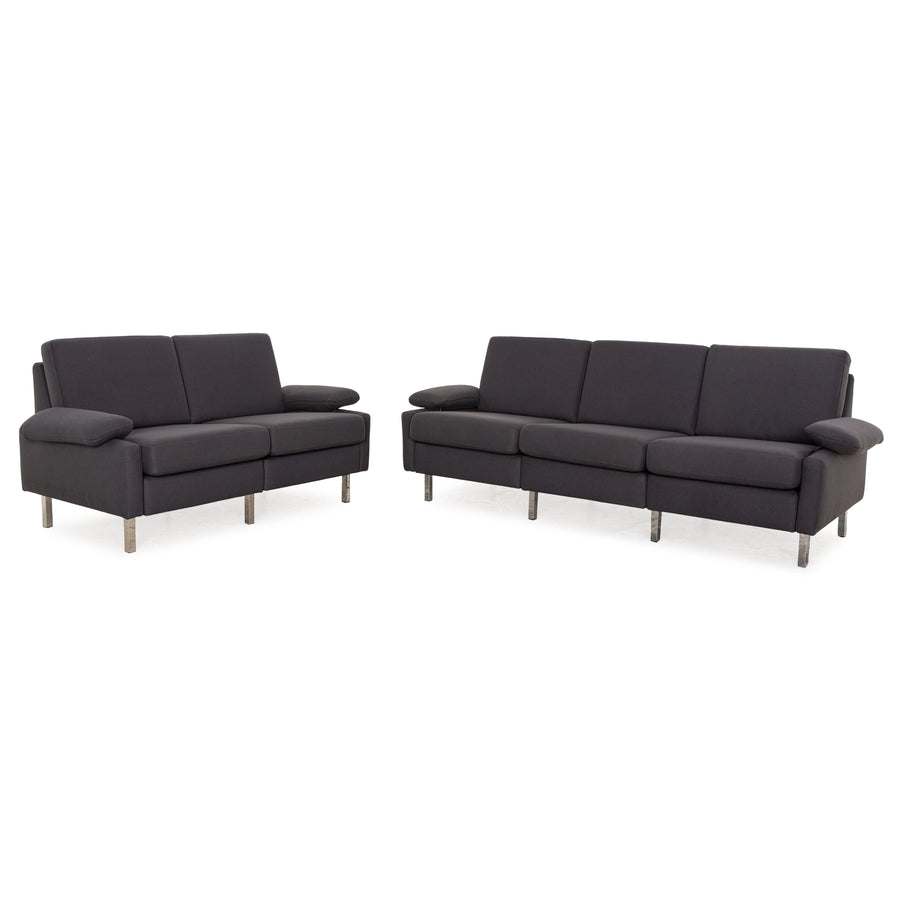 Cor Sedia Stoff Sofa Garnitur Grau Dreisitzer Zweisitzer