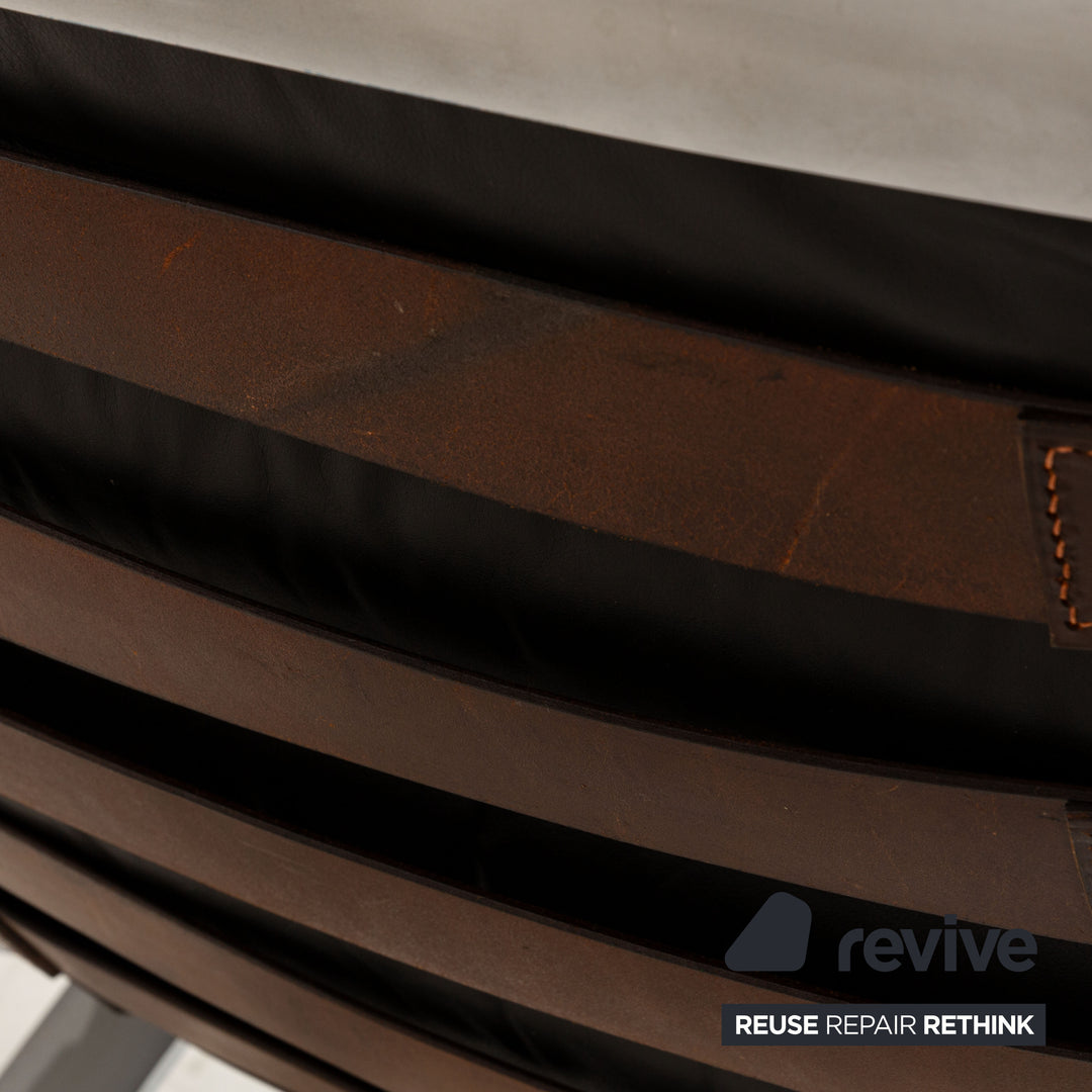 Cor Sinus Leather Armchair Black incl. Stool