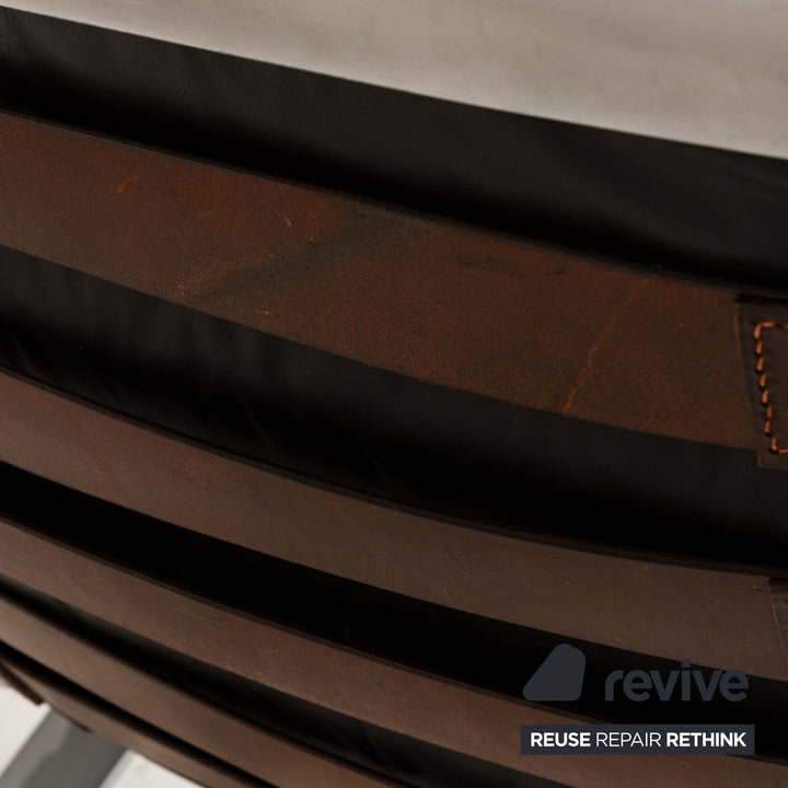 Cor Sinus Leather Armchair Black incl. Stool