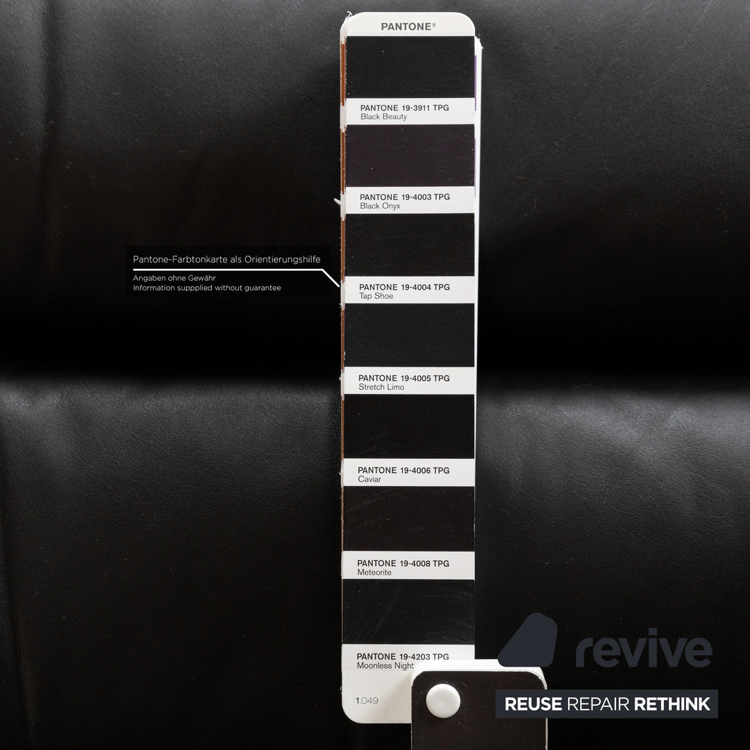 Cor Sinus Leather Armchair Black incl. Stool