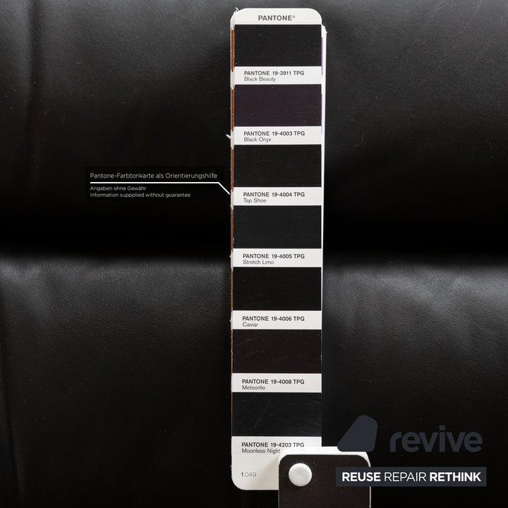 Cor Sinus Leather Armchair Black incl. Stool