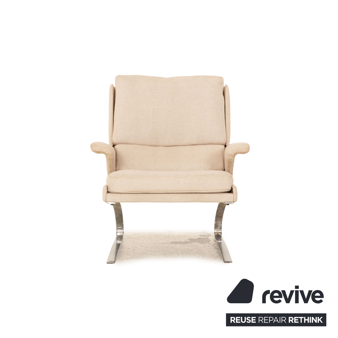 Fauteuil Cor Swing en tissu crème