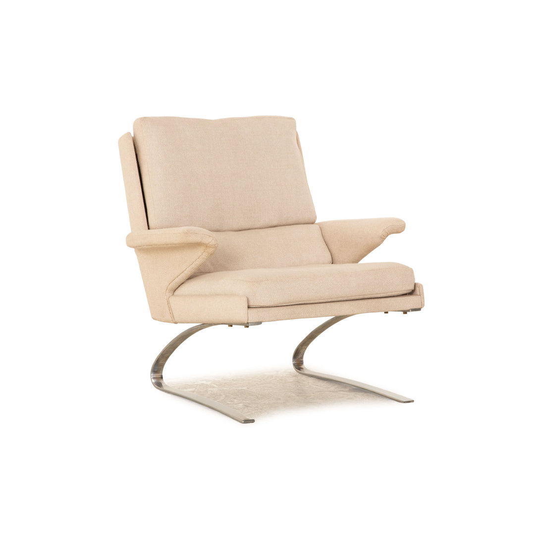 Fauteuil Cor Swing en tissu crème