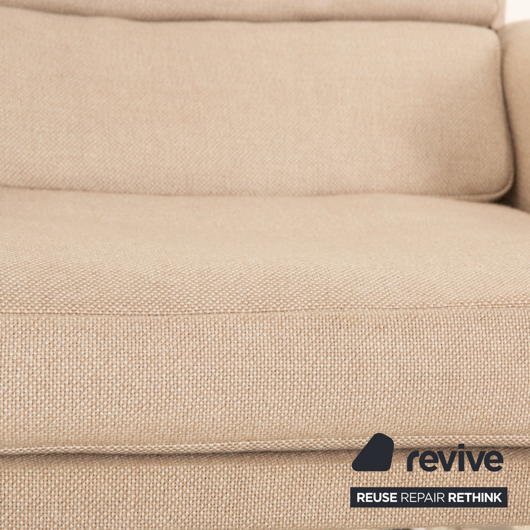 Fauteuil Cor Swing en tissu crème