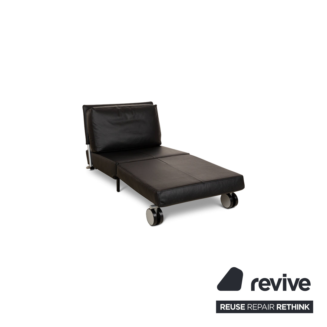 Fauteuil en cuir Cor Trinus noir fonction manuelle