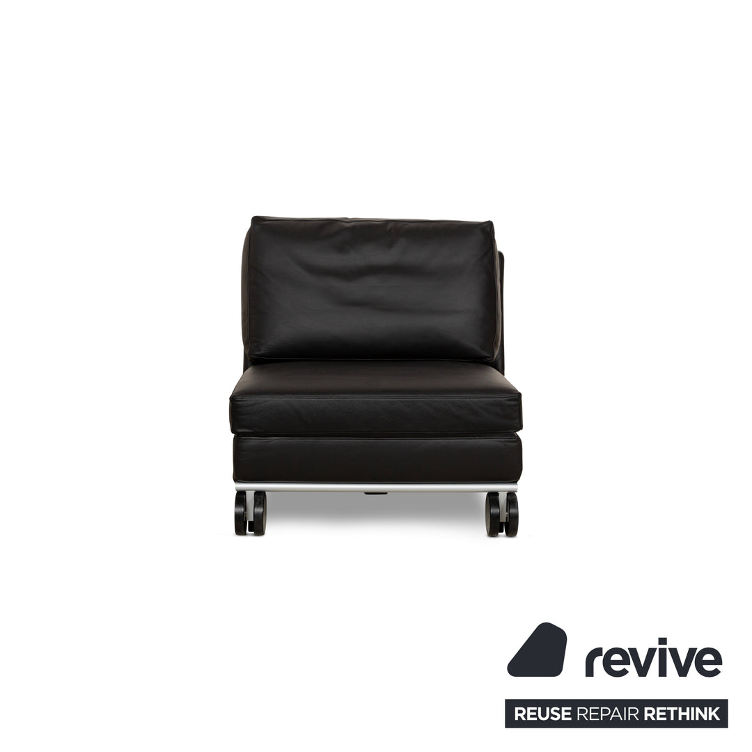 Fauteuil en cuir Cor Trinus noir fonction manuelle