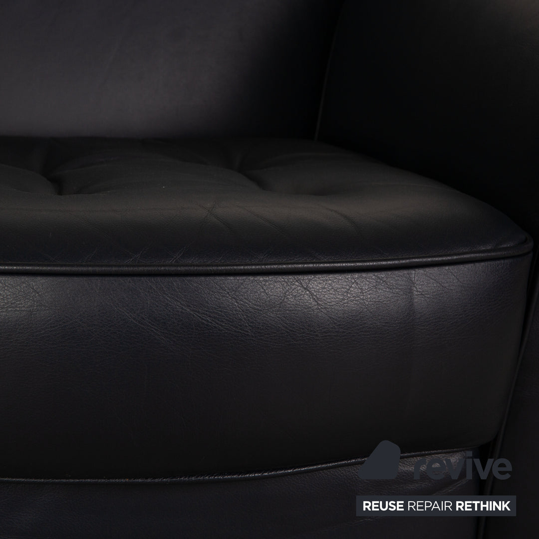 Cor Zelda Leder Sessel Dunkelblau