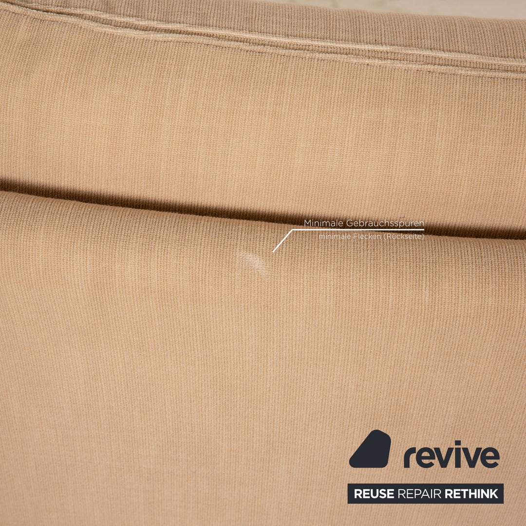 Cor Zento Fabric Two Seater Beige Sofa Couch