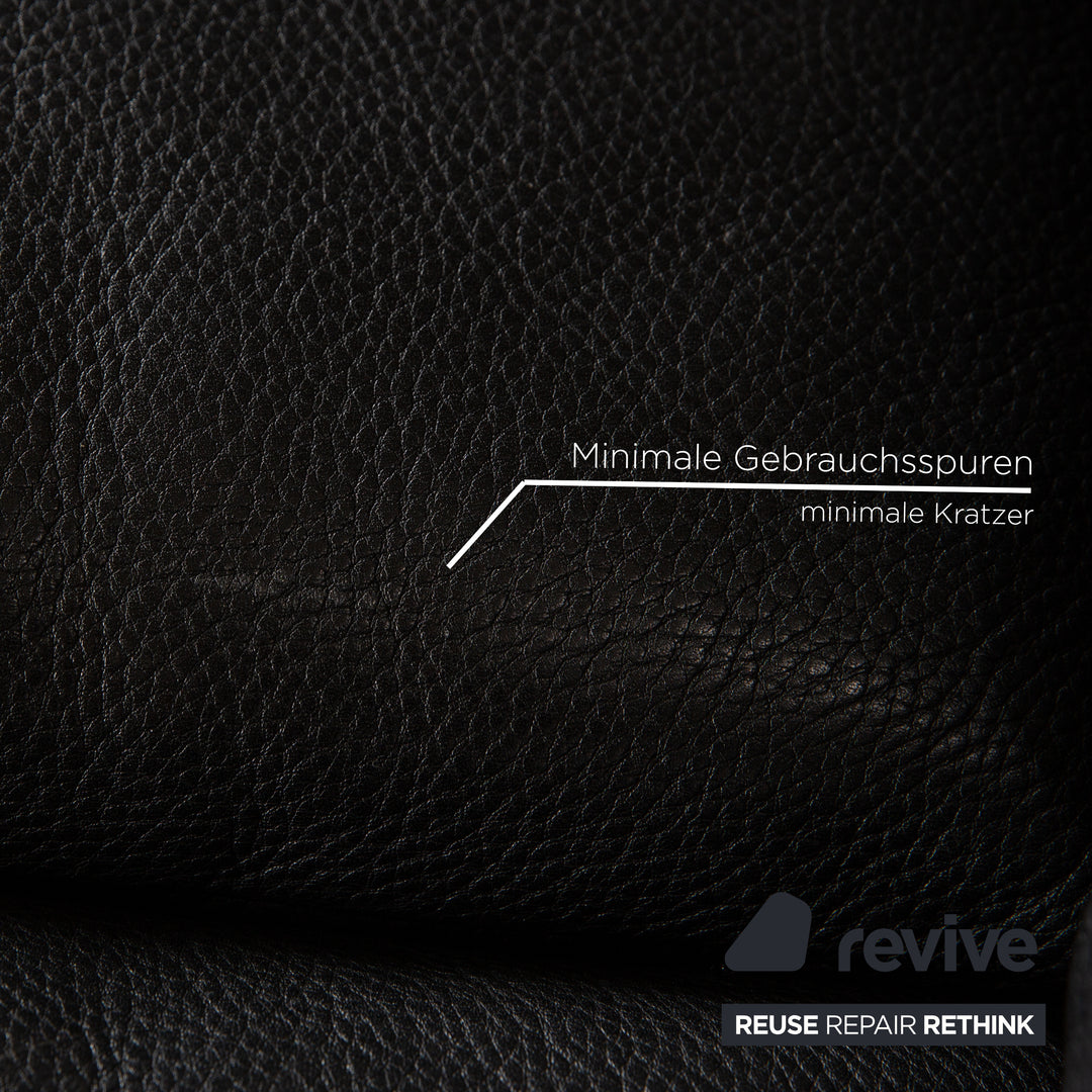 de Sede DS 10 Leder Zweisitzer Schwarz Sofa Couch