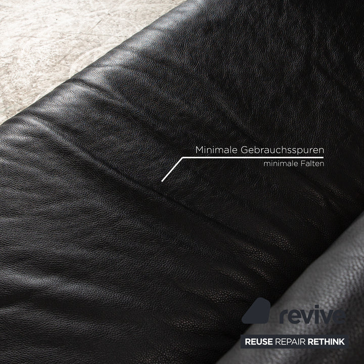 de Sede DS 2011 Leder Zweisitzer Schwarz Sofa Couch