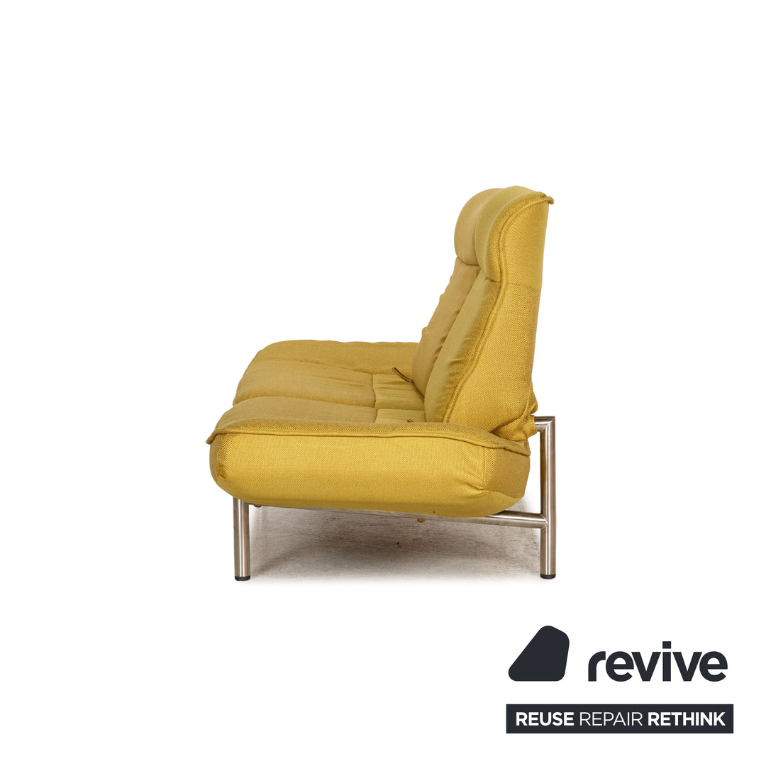 de Sede DS 450 Fabric Sofa Yellow Green Two-Seater Function Relaxation Function New Cover