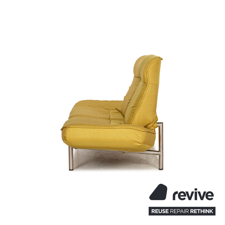 de Sede DS 450 Fabric Sofa Yellow Green Two-Seater Function Relaxation Function New Cover