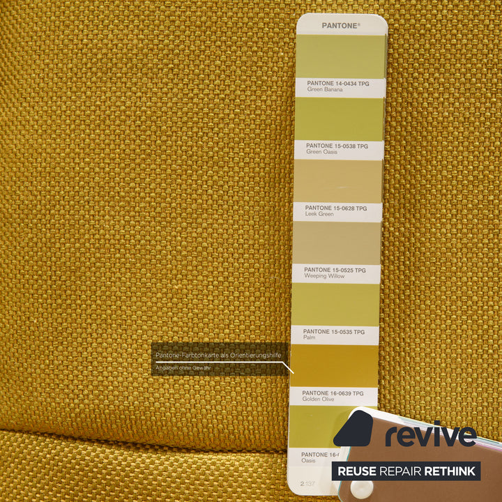 de Sede DS 450 Fabric Sofa Yellow Green Two-Seater Function Relaxation Function New Cover