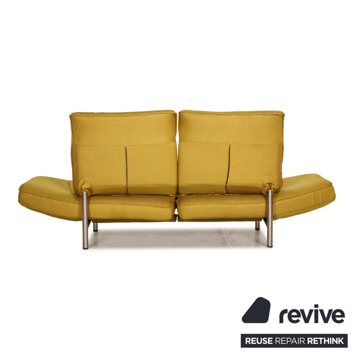 de Sede DS 450 Fabric Sofa Yellow Green Two-Seater Function Relaxation Function New Cover