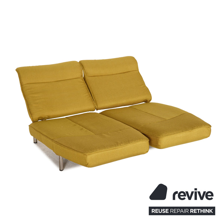 de Sede DS 450 Fabric Sofa Yellow Green Two-Seater Function Relaxation Function New Cover