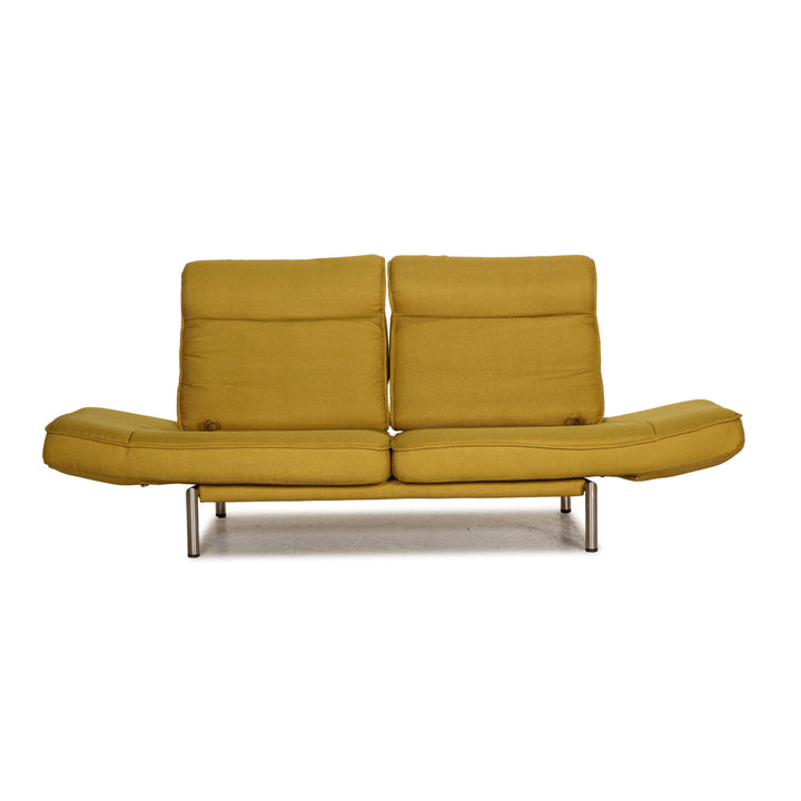 de Sede DS 450 Fabric Sofa Yellow Green Two-Seater Function Relaxation Function New Cover