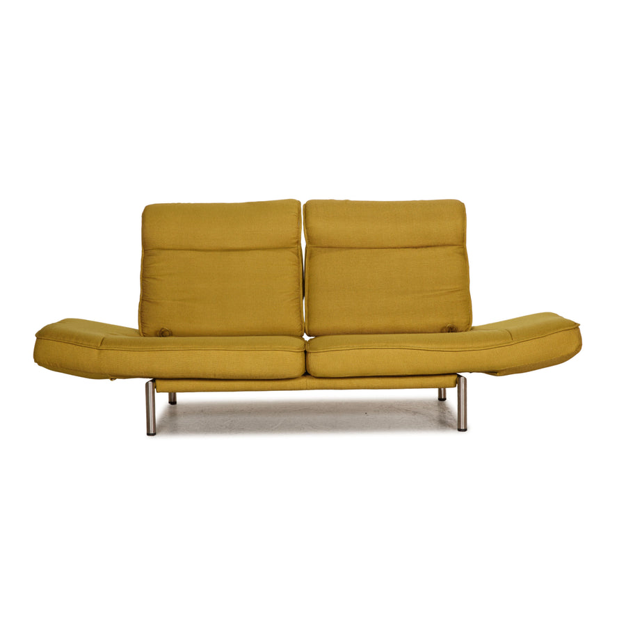 de Sede DS 450 Fabric Sofa Yellow Green Two-Seater Function Relaxation Function New Cover