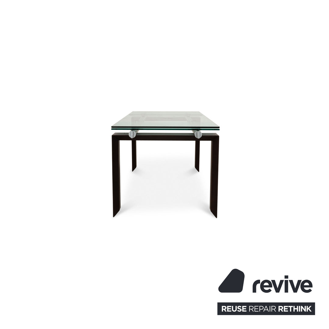 Desalto Stilt Glass Dining Table Brown Extendable 170-225 x 75 x 85cm