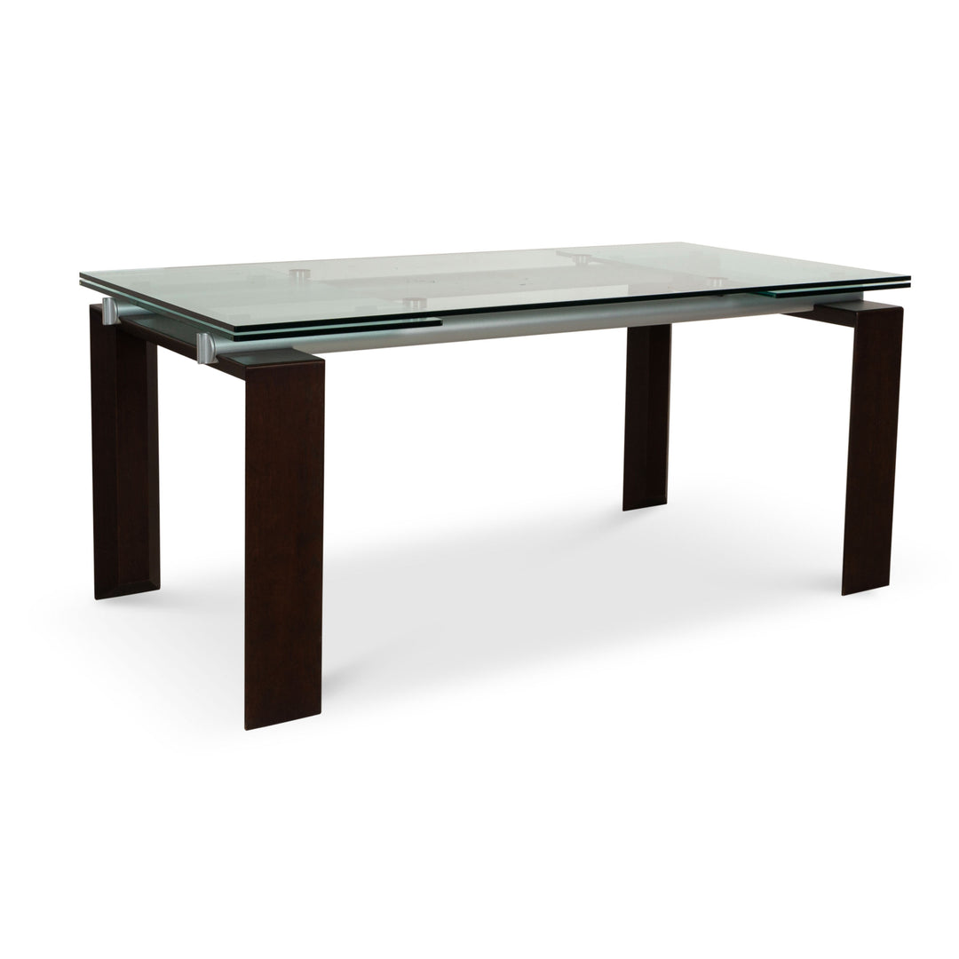 Desalto Stilt Glass Dining Table Brown Extendable 170-225 x 75 x 85cm