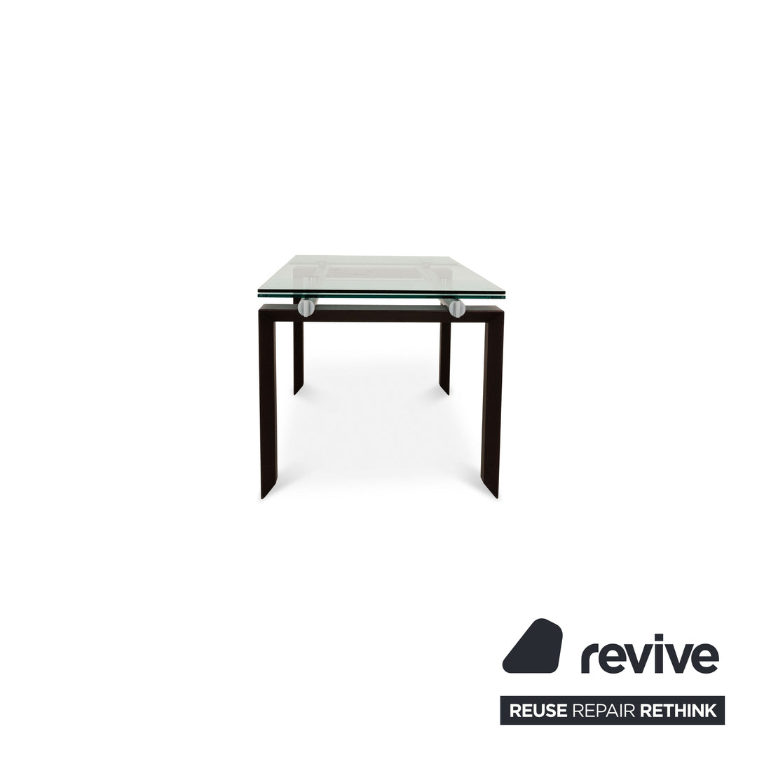 Desalto Stilt Glass Dining Table Brown Extendable 170-225 x 75 x 85cm