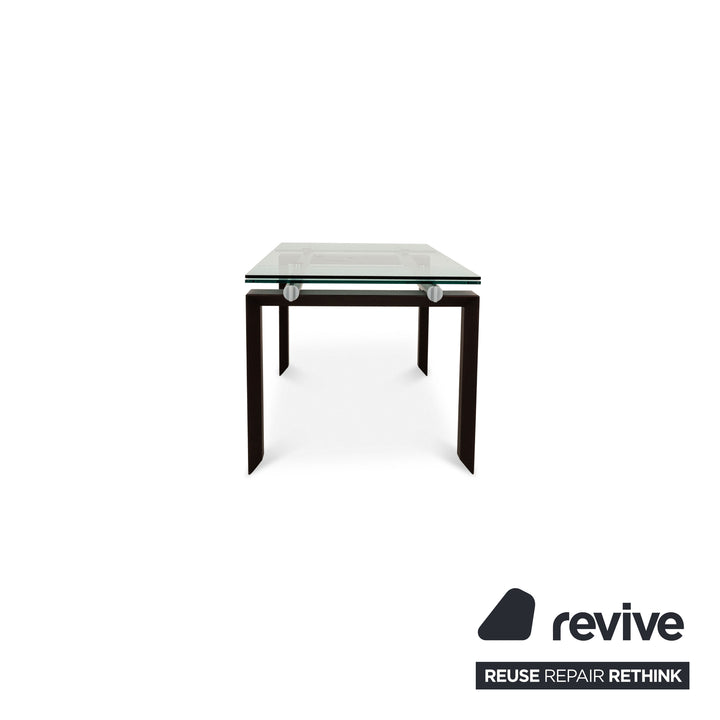 Desalto Stilt Glass Dining Table Brown Extendable 170-225 x 75 x 85cm