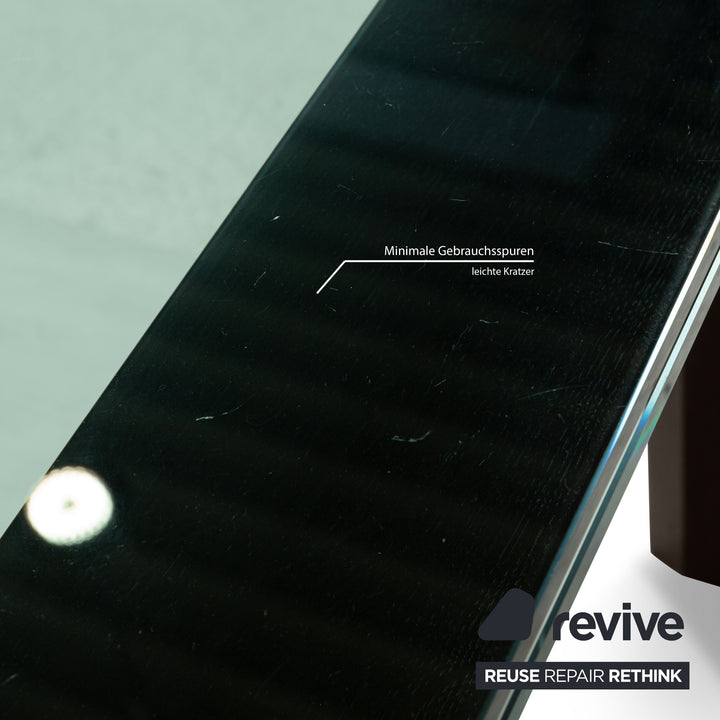 Desalto Stilt Glass Dining Table Brown Extendable 170-225 x 75 x 85cm