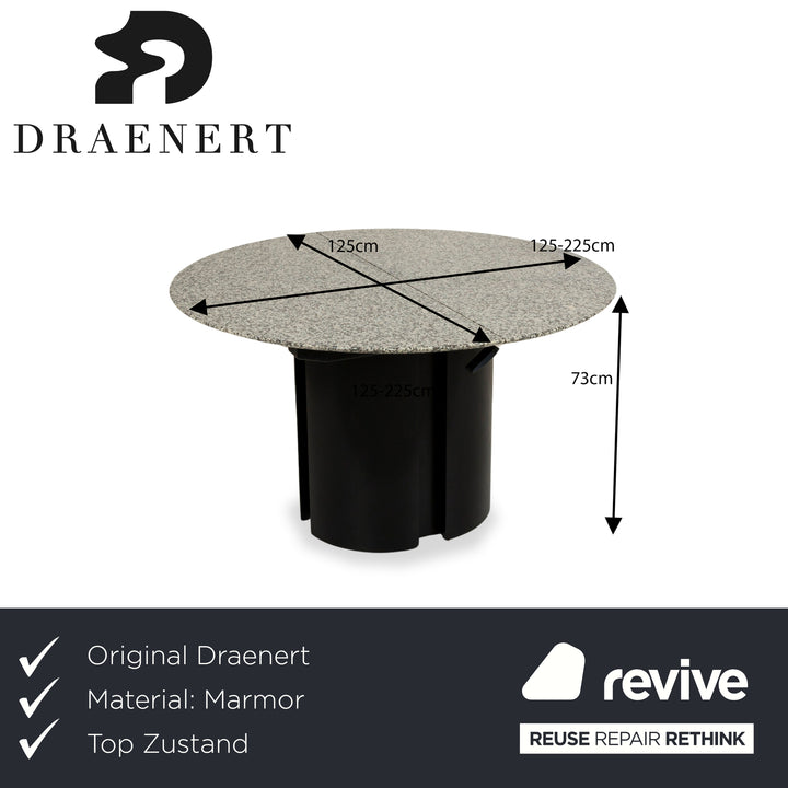 Draenert 1226 Marble Dining Table Grey Extendable