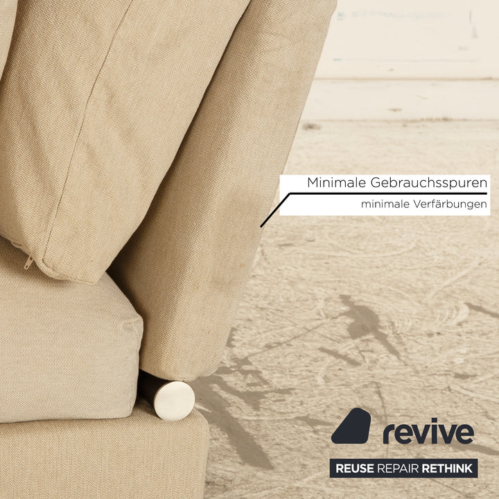 Chaise longue en tissu Flexform Sunny beige