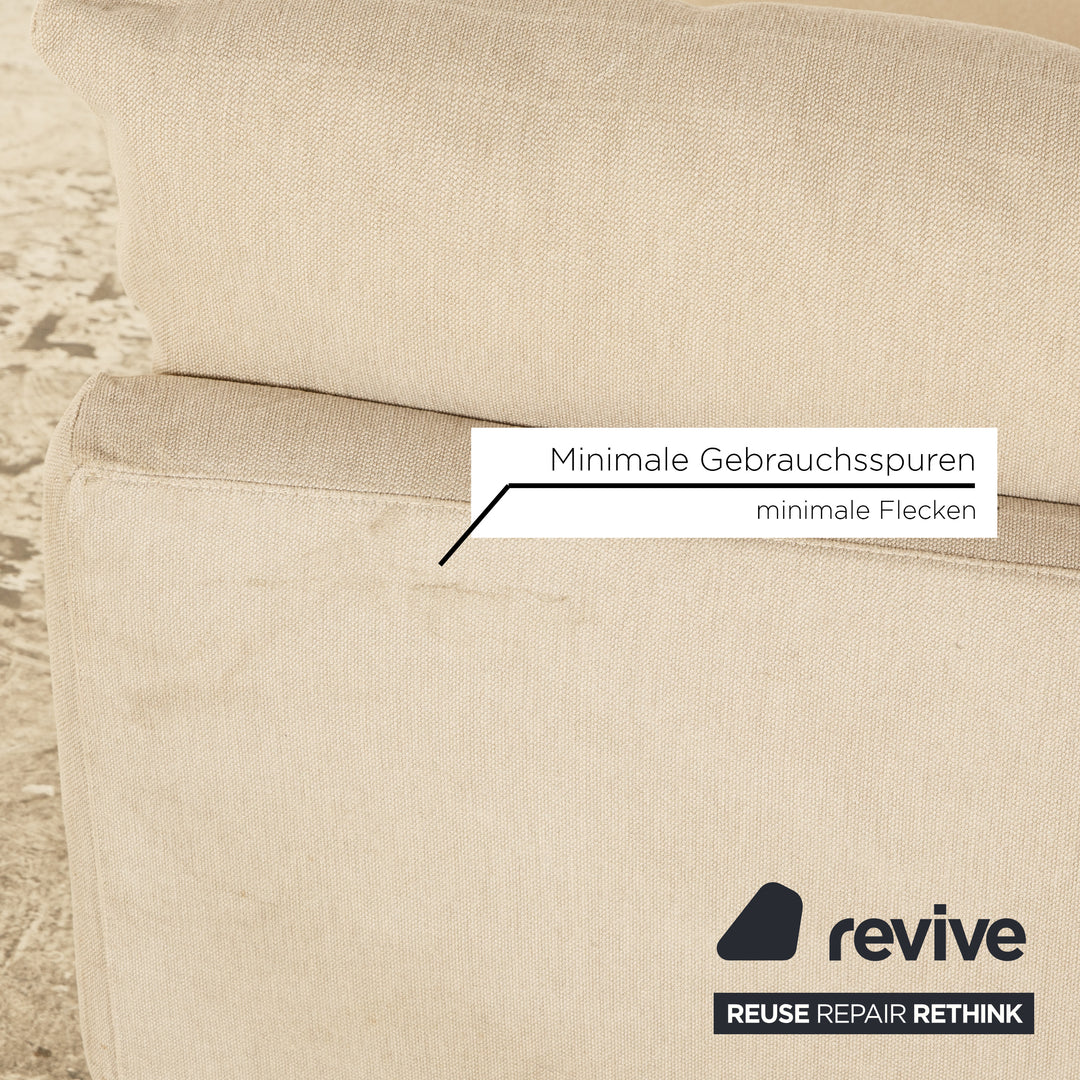 Chaise longue en tissu Flexform Sunny beige