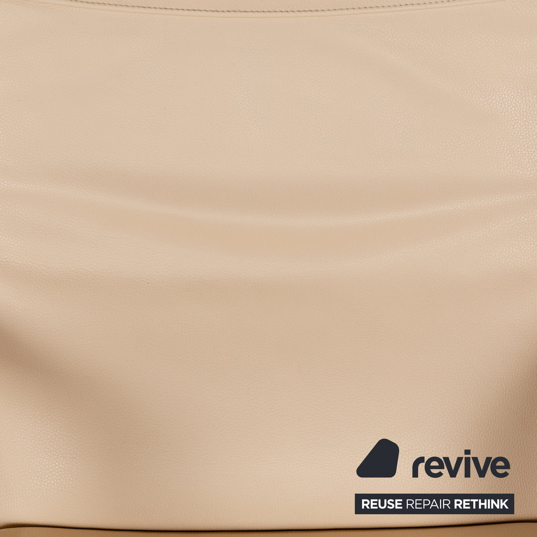 FSM Evolo Leather Armchair Cream