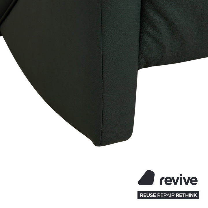 Himolla Cumuly Leder Dreisitzer Dunkelgrün Sofa Couch