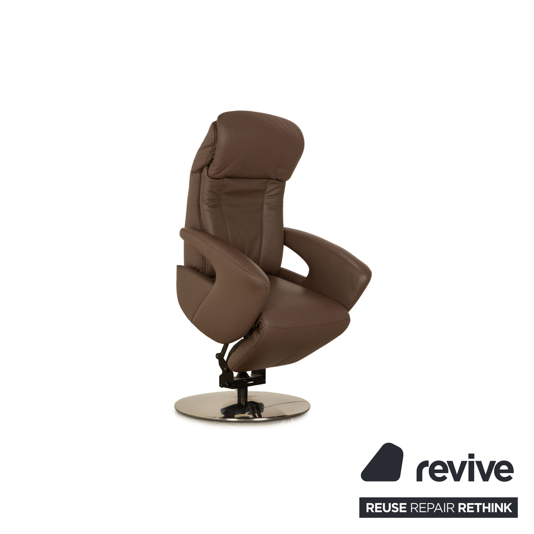 Hukla Dreamliner fauteuil en cuir Moka fonction électrique aide à la position debout batterie taille L