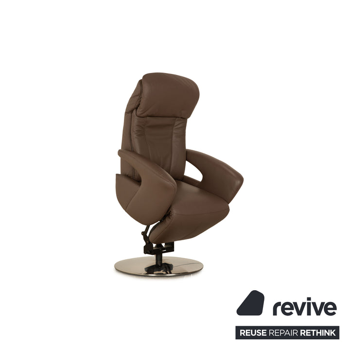Hukla Dreamliner fauteuil en cuir Moka fonction électrique aide à la position debout batterie taille L