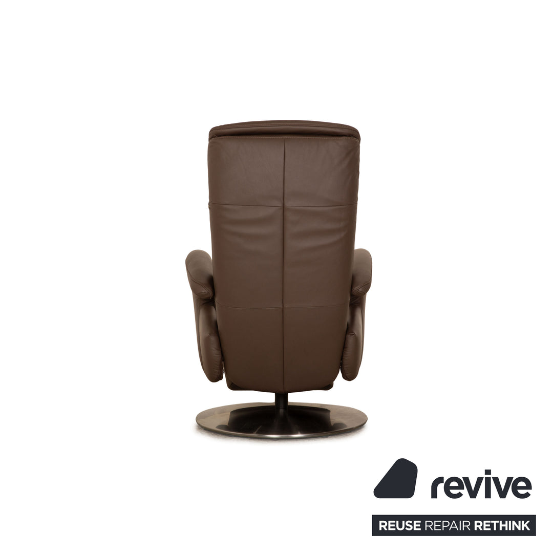 Hukla Dreamliner fauteuil en cuir Moka fonction électrique aide à la position debout batterie taille L