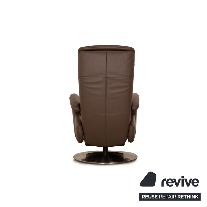 Hukla Dreamliner fauteuil en cuir Moka fonction électrique aide à la position debout batterie taille L