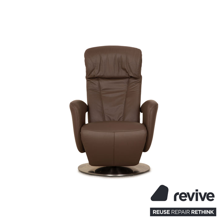 Hukla Dreamliner fauteuil en cuir Moka fonction électrique aide à la position debout batterie taille L