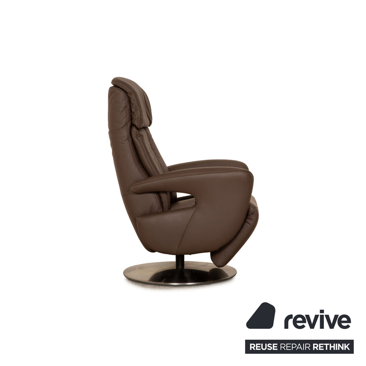 Hukla Dreamliner fauteuil en cuir Moka fonction électrique aide à la position debout batterie taille L